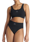 Adidas Underwear阿迪達斯內衣ASMS - HIGH WAIST THONG運動內褲-黑色