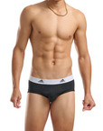Adidas Underwear阿迪達斯內衣3PK BRIEF運動三角內褲-黑色