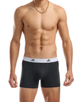 Adidas Underwear阿迪達斯內衣2PK TRUNK IN POLYBAG運動平角內褲-黑色