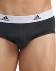 Adidas Underwear阿迪達斯內衣3PK BRIEF運動三角內褲-黑色