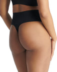 Adidas Underwear阿迪達斯內衣ASMS - HIGH WAIST THONG運動內褲-黑色