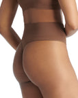 Adidas Underwear阿迪達斯內衣ASMS - HIGH WAIST THONG運動內褲-摩卡色
