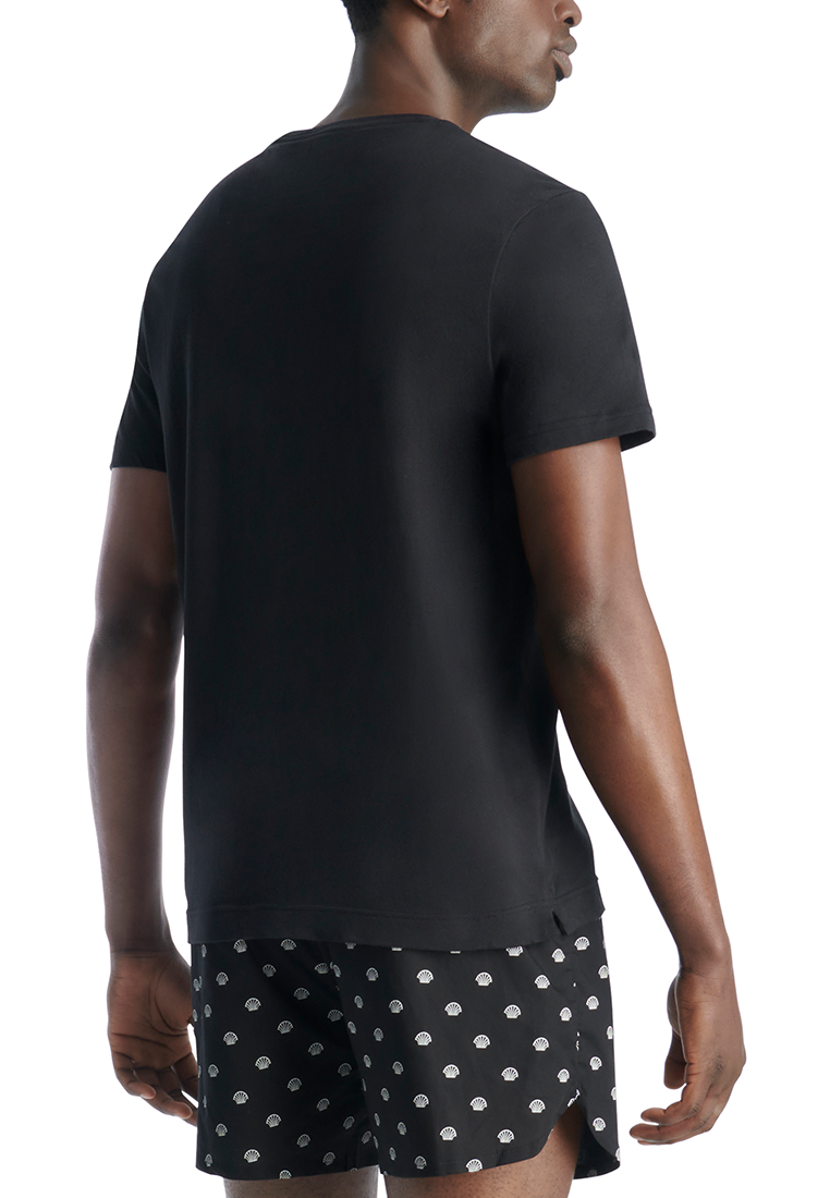 Adidas Underwear阿迪達斯內衣2PK CREW NECK T-SHIRT運動短袖-黑色