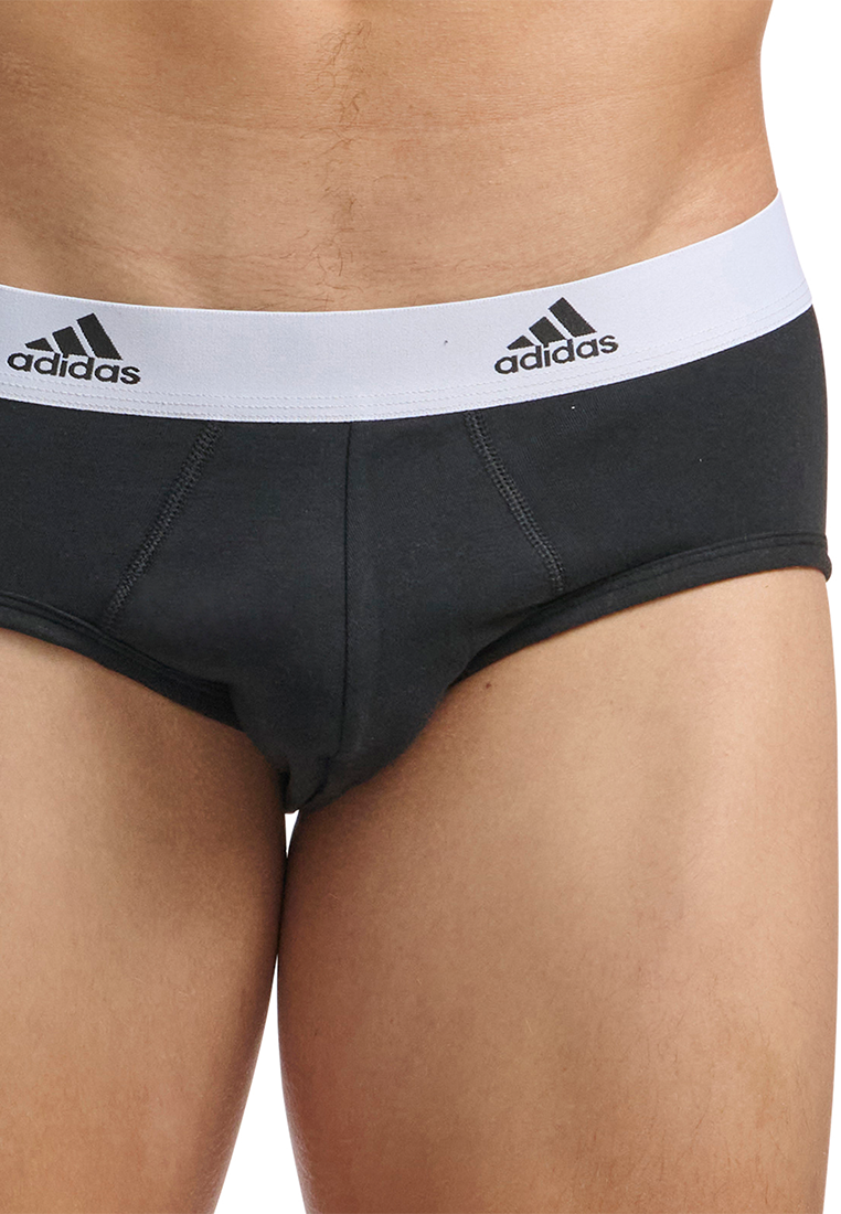 Adidas Underwear阿迪達斯內衣3PK BRIEF運動三角內褲-黑色