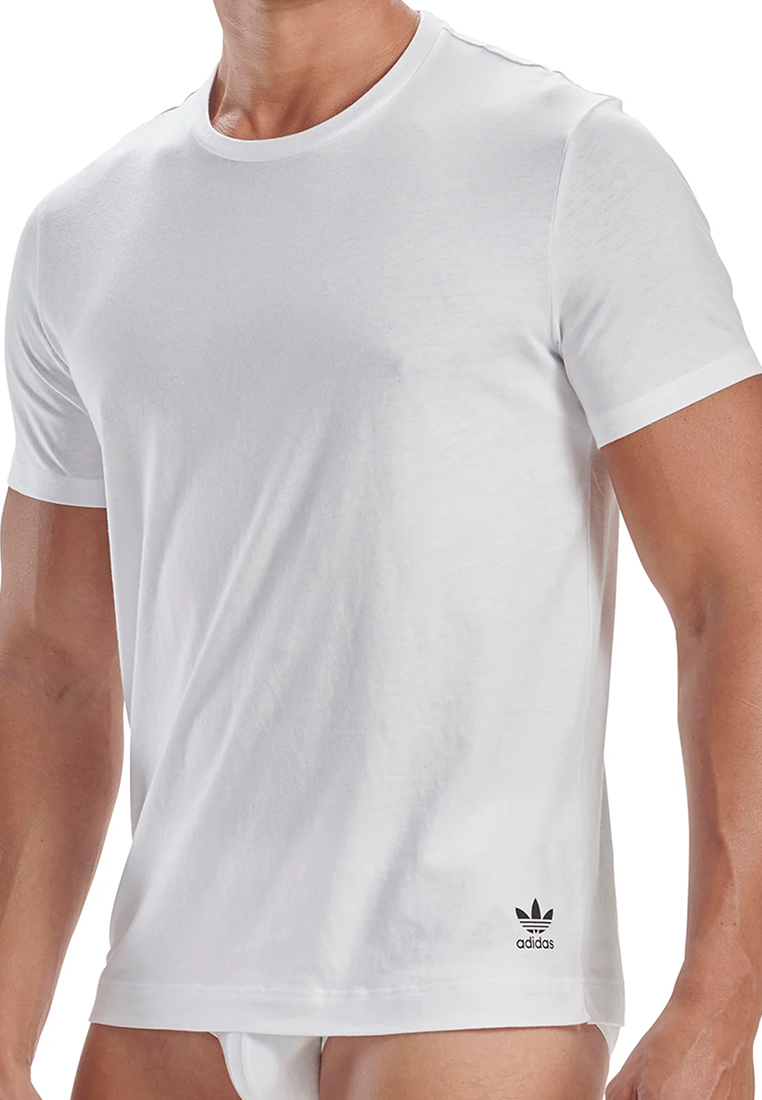 Adidas Underwear阿迪達斯內衣2PK CREW NECK T-SHIRT運動短袖-白色